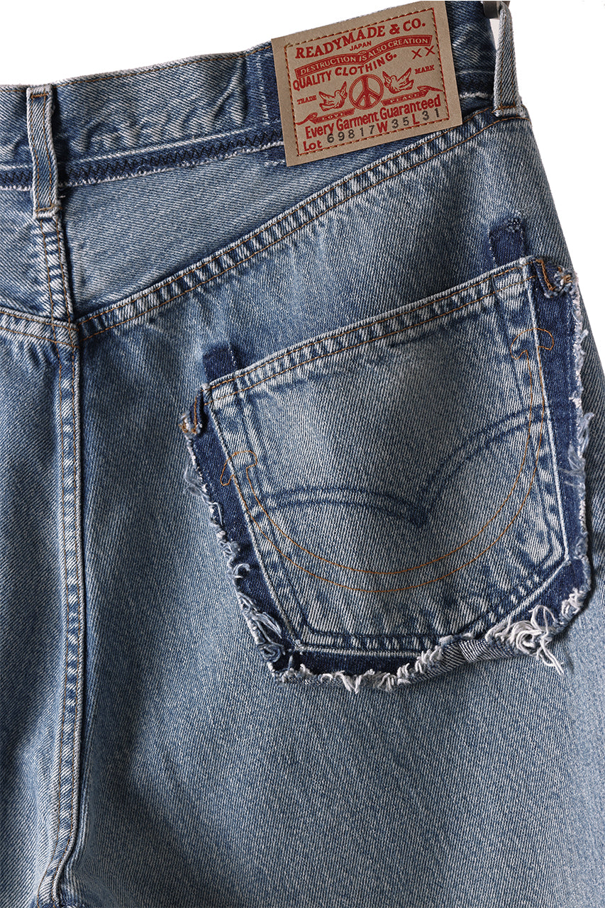 READYMADE WIDE FLARE DENIM PANTS / (BLUE #C)