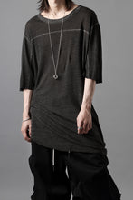 画像をギャラリービューアに読み込む, thom/krom SMOOTH FIT T-SHIRT / VISCOSE LINEN JERSEY (BLACK OIL)