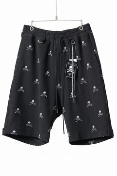 画像をギャラリービューアに読み込む, mastermind JAPAN SKULL MONOGRAM PILE SHORTS / REGULAR FIT (BLACK)