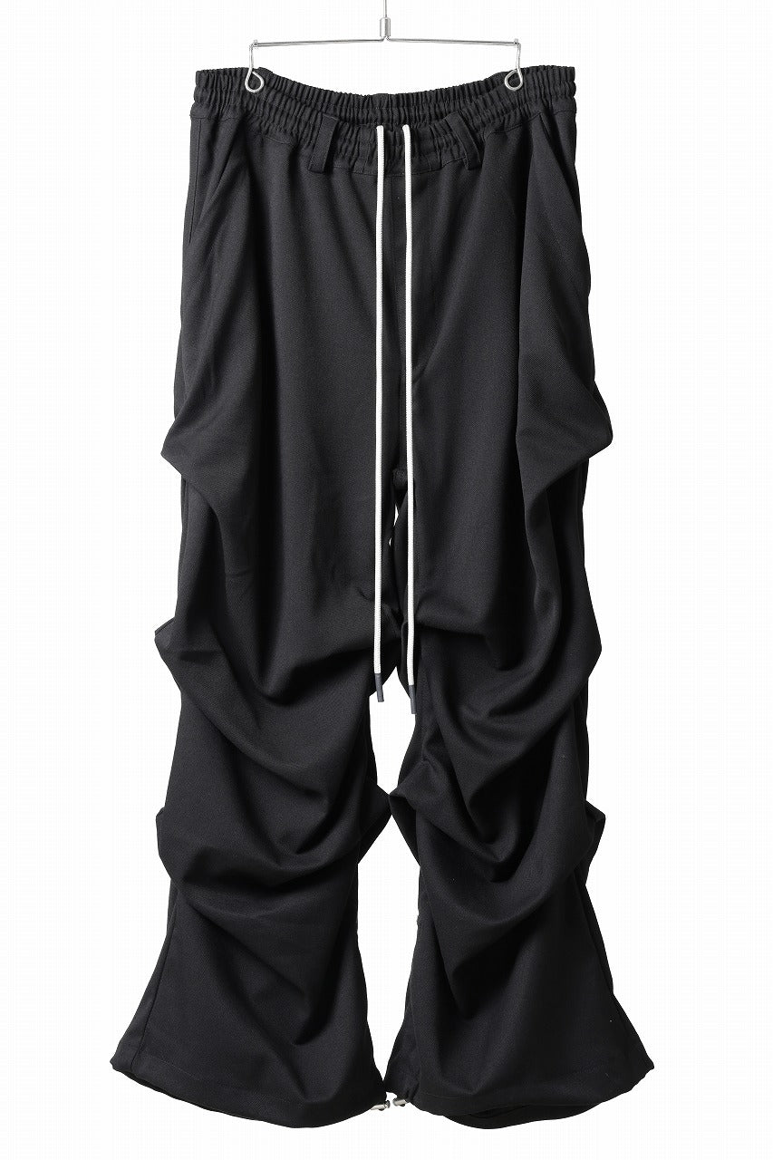 Load image into Gallery viewer, A.F ARTEFACT EXTREME WIDE BAGGY PANTS / SERGE TWILL (BLACK)