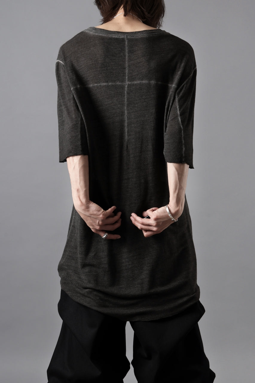 画像をギャラリービューアに読み込む, thom/krom SMOOTH FIT T-SHIRT / VISCOSE LINEN JERSEY (BLACK OIL)
