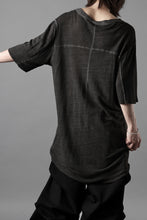 画像をギャラリービューアに読み込む, thom/krom SMOOTH FIT T-SHIRT / VISCOSE LINEN JERSEY (BLACK OIL)