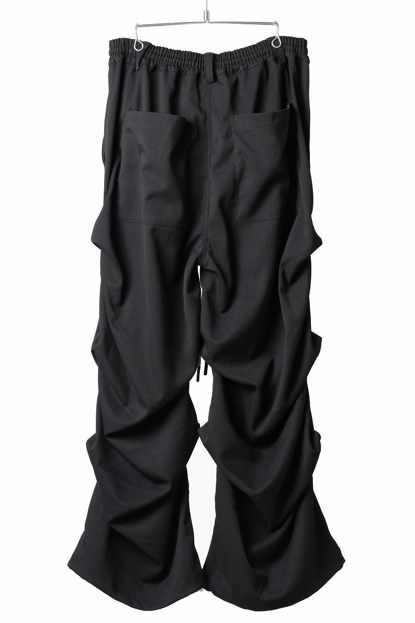 A.F ARTEFACT EXTREME WIDE BAGGY PANTS / SERGE TWILL (BLACK)