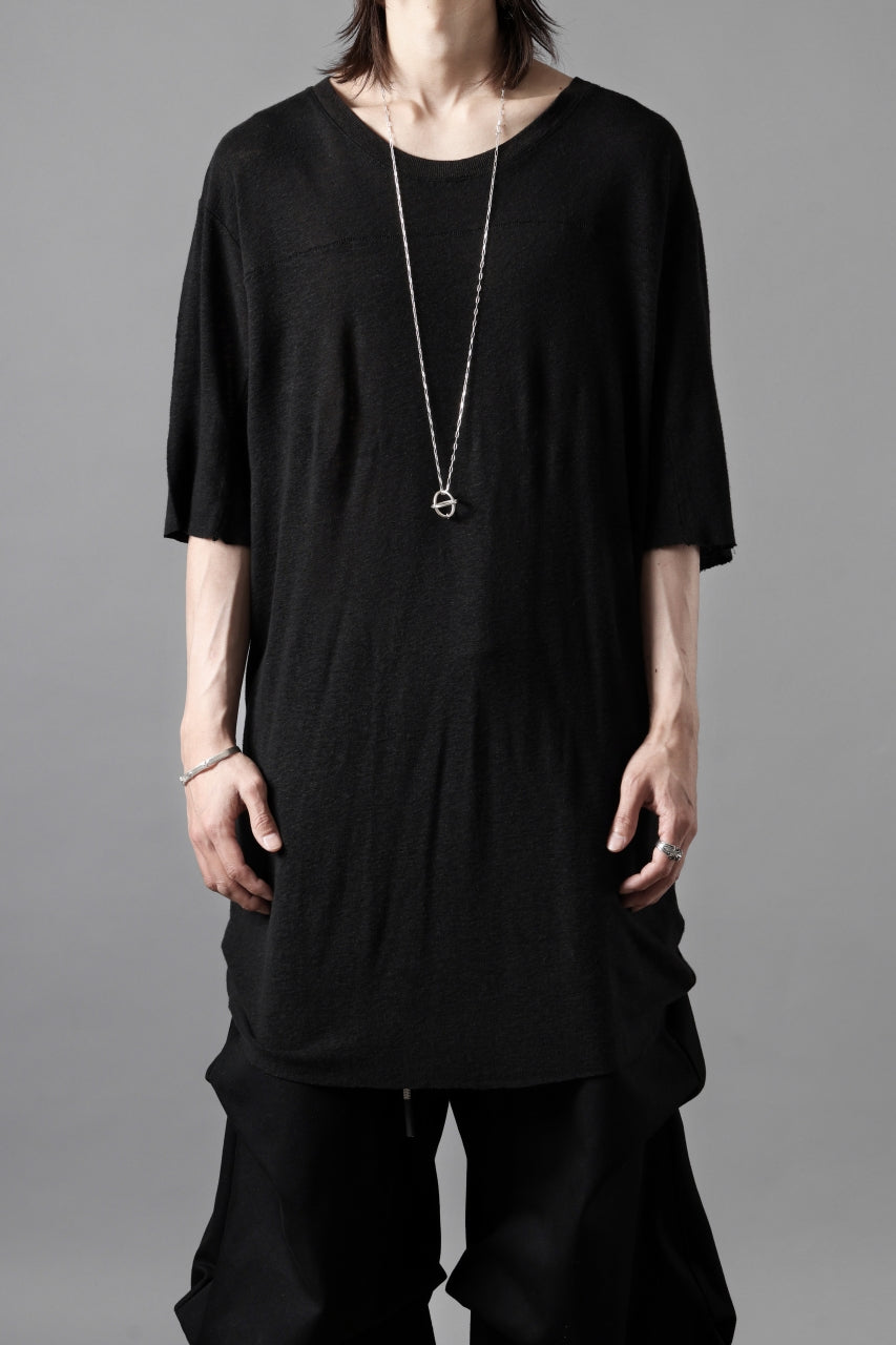 画像をギャラリービューアに読み込む, thom/krom SMOOTH FIT T-SHIRT / VISCOSE LINEN JERSEY (BLACK)