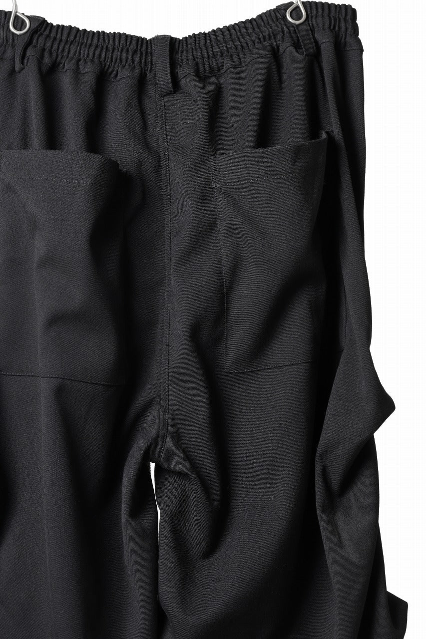 A.F ARTEFACT EXTREME WIDE BAGGY PANTS / SERGE TWILL (BLACK)