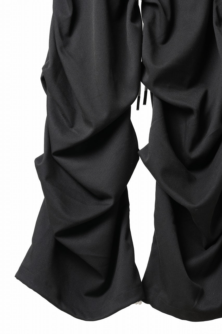 A.F ARTEFACT EXTREME WIDE BAGGY PANTS / SERGE TWILL (BLACK)