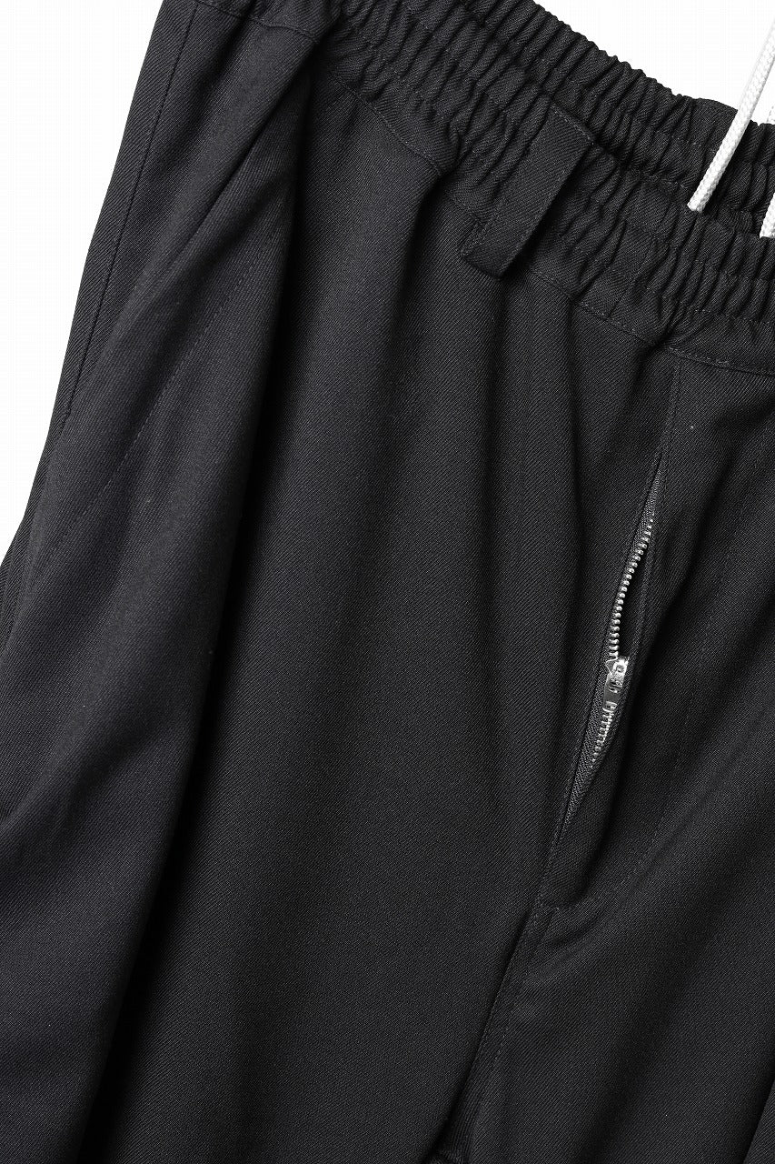 Load image into Gallery viewer, A.F ARTEFACT EXTREME WIDE BAGGY PANTS / SERGE TWILL (BLACK)