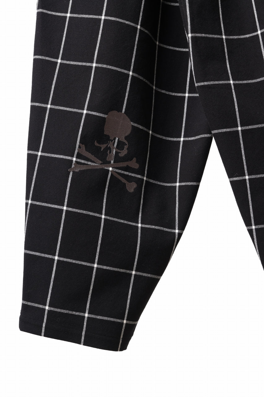 mastermind JAPAN WIDE TAPERED PLAID TROUSERS (BLACK x WHITE)