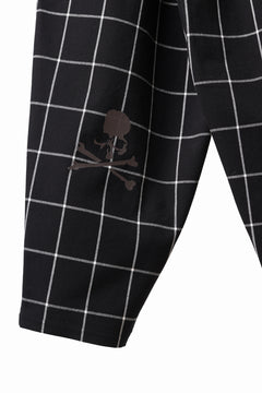 画像をギャラリービューアに読み込む, mastermind JAPAN WIDE TAPERED PLAID TROUSERS (BLACK x WHITE)