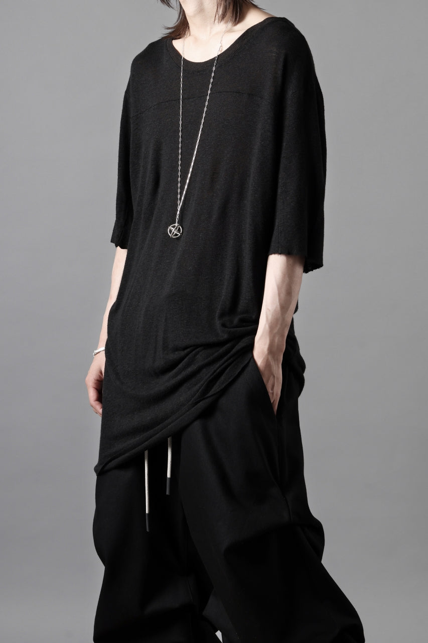 画像をギャラリービューアに読み込む, thom/krom SMOOTH FIT T-SHIRT / VISCOSE LINEN JERSEY (BLACK)