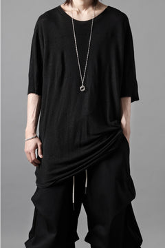 画像をギャラリービューアに読み込む, thom/krom SMOOTH FIT T-SHIRT / VISCOSE LINEN JERSEY (BLACK)