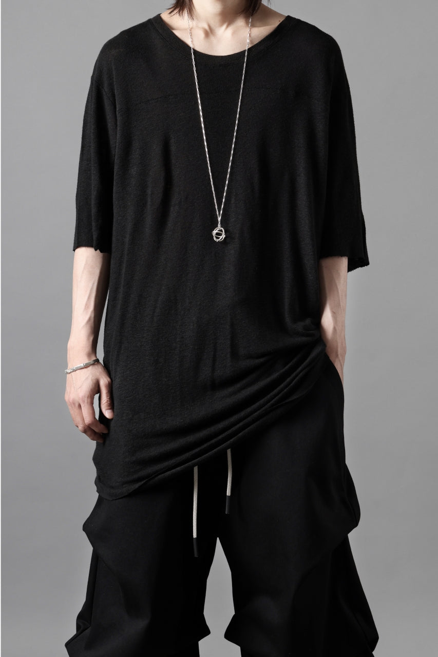 画像をギャラリービューアに読み込む, thom/krom SMOOTH FIT T-SHIRT / VISCOSE LINEN JERSEY (BLACK)