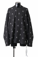 画像をギャラリービューアに読み込む, mastermind JAPAN SKULL MONOGRAM PILE LS TEE / BOXY FIT (BLACK)