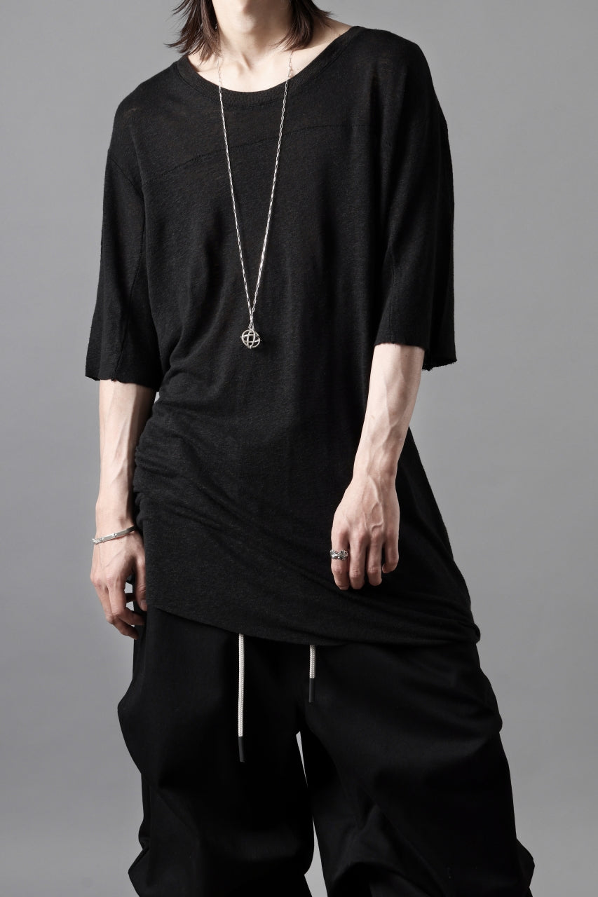 画像をギャラリービューアに読み込む, thom/krom SMOOTH FIT T-SHIRT / VISCOSE LINEN JERSEY (BLACK)
