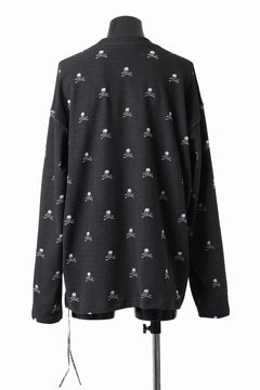 画像をギャラリービューアに読み込む, mastermind JAPAN SKULL MONOGRAM PILE LS TEE / BOXY FIT (BLACK)