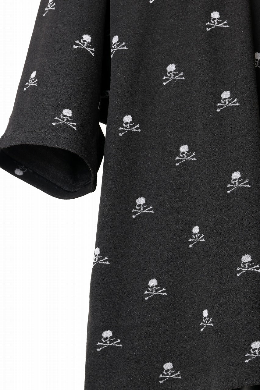 mastermind JAPAN SKULL MONOGRAM PILE SS TEE / BOXY FIT (BLACK)