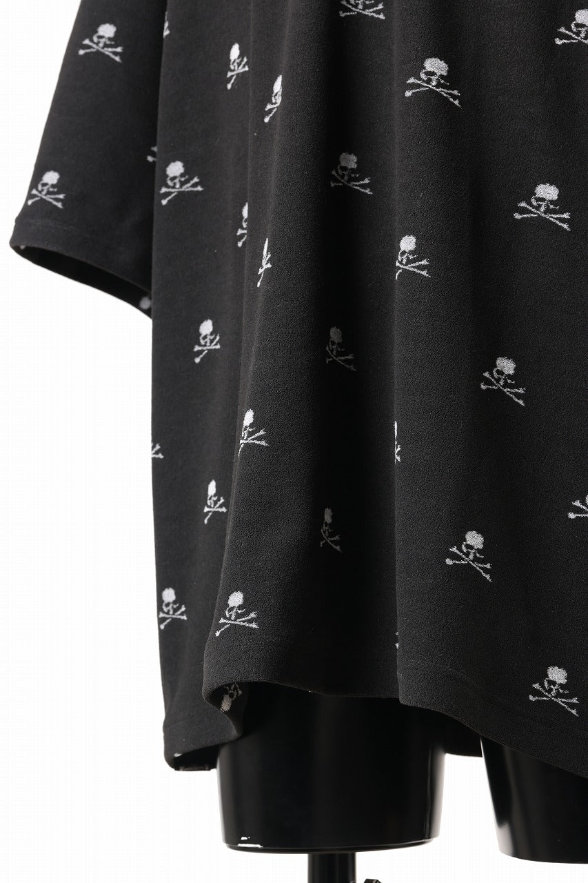 mastermind JAPAN SKULL MONOGRAM PILE SS TEE / BOXY FIT (BLACK)