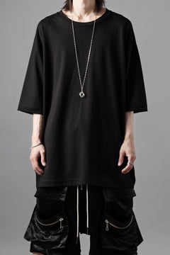 画像をギャラリービューアに読み込む, thom/krom LOOSE FIT BACK PRINT SHORT SLEEVE TEE / LIGHT JERSEY (BLACK)