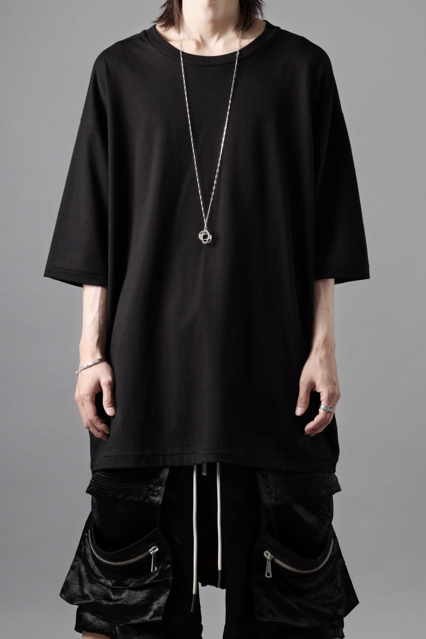 画像をギャラリービューアに読み込む, thom/krom LOOSE FIT BACK PRINT SHORT SLEEVE TEE / LIGHT JERSEY (BLACK)