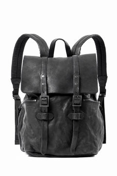 Load image into Gallery viewer, ISAMU KATAYAMA BACKLASH MILITARY FLAP DAYPACK / JAPAN DOUBLE SHOULDER OBJECT DYED (BLACK)