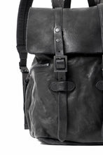 画像をギャラリービューアに読み込む, ISAMU KATAYAMA BACKLASH MILITARY FLAP DAYPACK / JAPAN DOUBLE SHOULDER OBJECT DYED (BLACK)