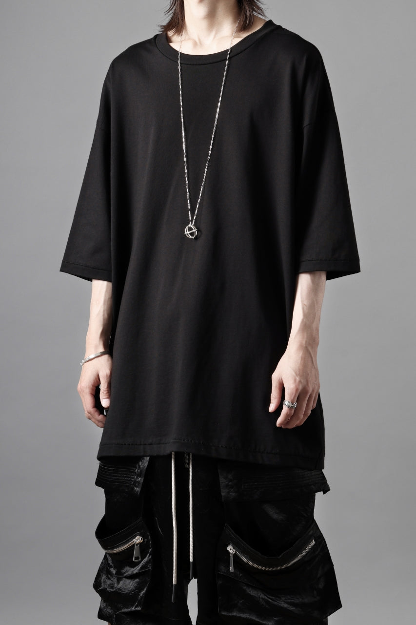 画像をギャラリービューアに読み込む, thom/krom LOOSE FIT BACK PRINT SHORT SLEEVE TEE / LIGHT JERSEY (BLACK)
