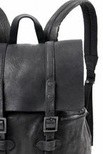 画像をギャラリービューアに読み込む, ISAMU KATAYAMA BACKLASH MILITARY FLAP DAYPACK / JAPAN DOUBLE SHOULDER OBJECT DYED (BLACK)