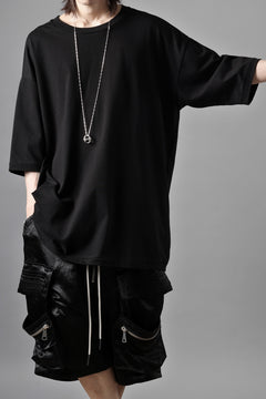 画像をギャラリービューアに読み込む, thom/krom LOOSE FIT BACK PRINT SHORT SLEEVE TEE / LIGHT JERSEY (BLACK)