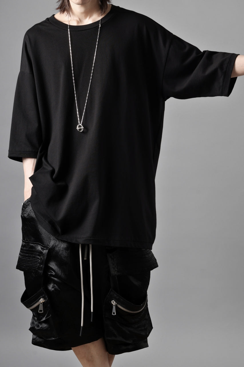 画像をギャラリービューアに読み込む, thom/krom LOOSE FIT BACK PRINT SHORT SLEEVE TEE / LIGHT JERSEY (BLACK)