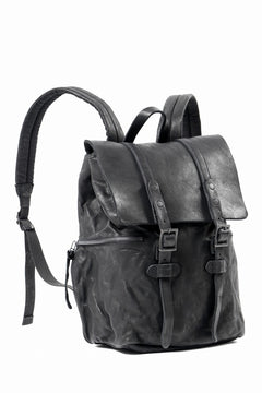 画像をギャラリービューアに読み込む, ISAMU KATAYAMA BACKLASH MILITARY FLAP DAYPACK / JAPAN DOUBLE SHOULDER OBJECT DYED (BLACK)