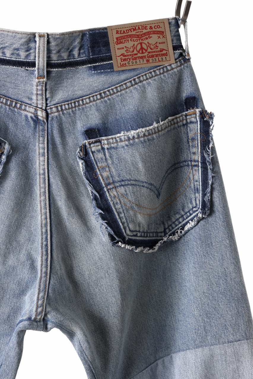 READYMADE WIDE FLARE DENIM PANTS / (BLUE #G)