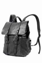 Load image into Gallery viewer, ISAMU KATAYAMA BACKLASH MILITARY FLAP DAYPACK / JAPAN DOUBLE SHOULDER OBJECT DYED (BLACK)