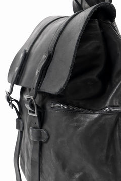 Load image into Gallery viewer, ISAMU KATAYAMA BACKLASH MILITARY FLAP DAYPACK / JAPAN DOUBLE SHOULDER OBJECT DYED (BLACK)