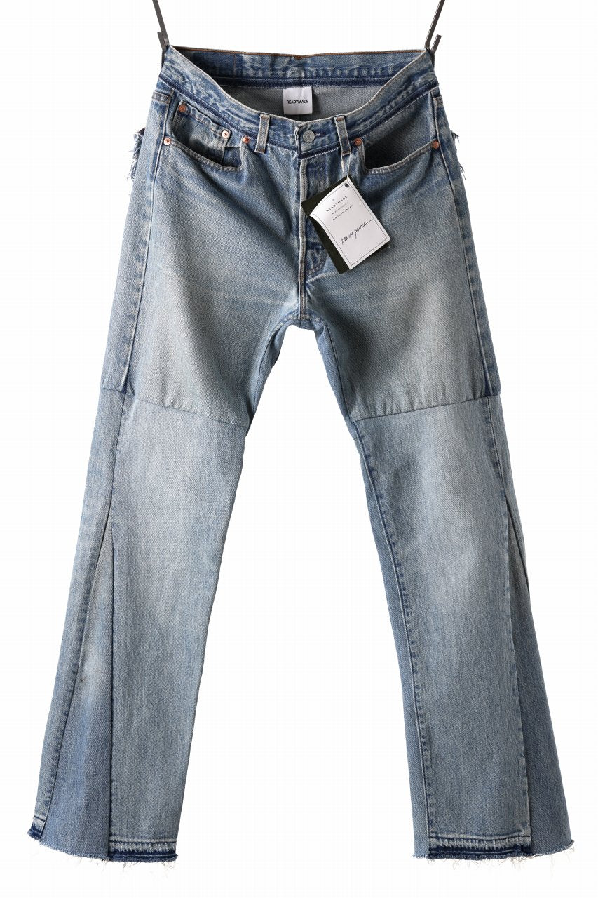 Load image into Gallery viewer, READYMADE WIDE FLARE DENIM PANTS / (BLUE #H)