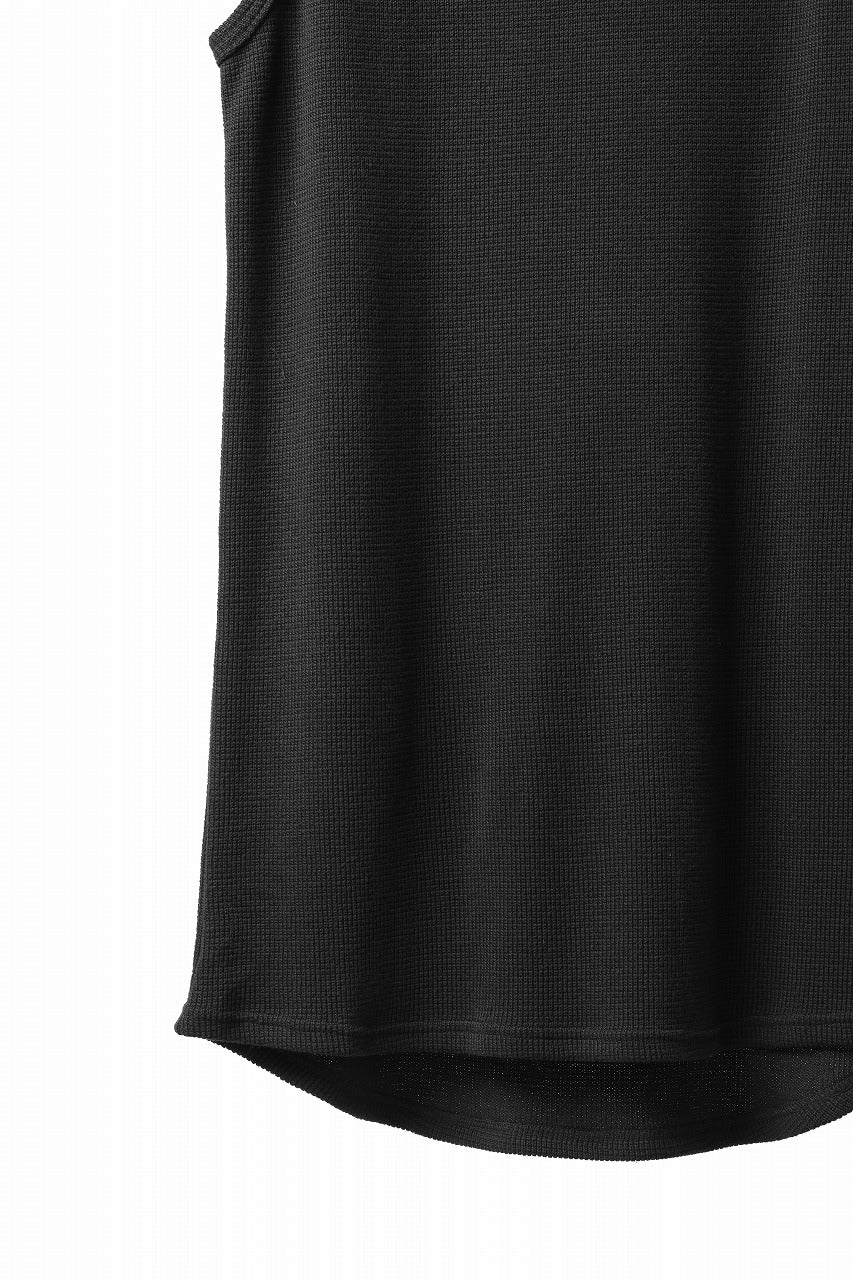 A.F ARTEFACT LONG LENGTH TANK TOP / RIB KNIT JERSEY (BLACK)