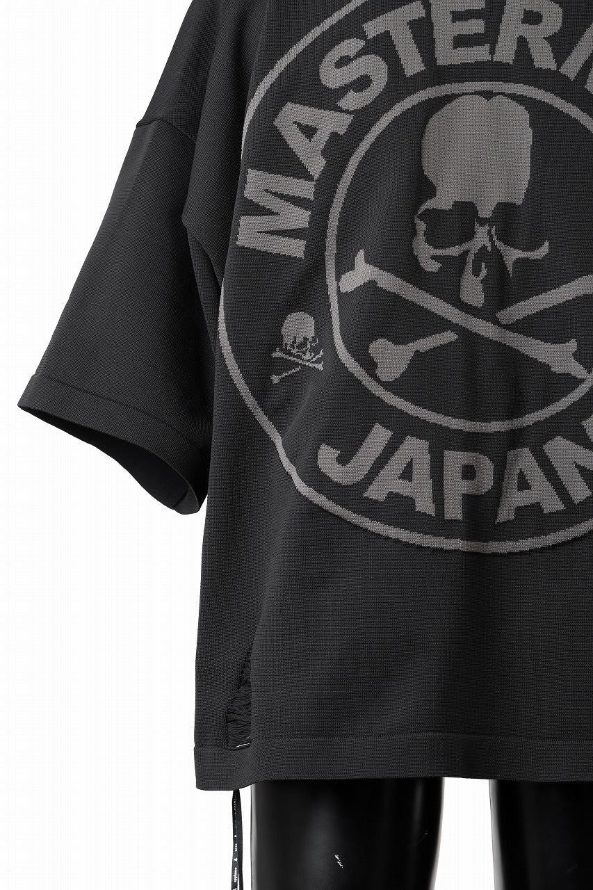 mastermind JAPAN INTARSIA SS KNIT SWEATER / OVERSIZED (BLACK)