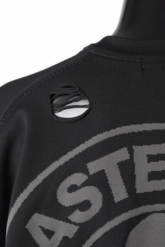 Load image into Gallery viewer, mastermind JAPAN INTARSIA SS KNIT SWEATER / OVERSIZED (BLACK)