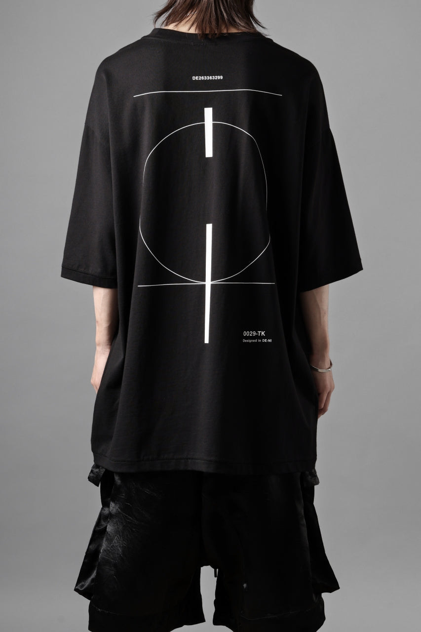 画像をギャラリービューアに読み込む, thom/krom LOOSE FIT BACK PRINT SHORT SLEEVE TEE / LIGHT JERSEY (BLACK)