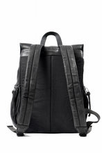 Load image into Gallery viewer, ISAMU KATAYAMA BACKLASH MILITARY FLAP DAYPACK / JAPAN DOUBLE SHOULDER OBJECT DYED (BLACK)