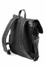 Load image into Gallery viewer, ISAMU KATAYAMA BACKLASH MILITARY FLAP DAYPACK / JAPAN DOUBLE SHOULDER OBJECT DYED (BLACK)