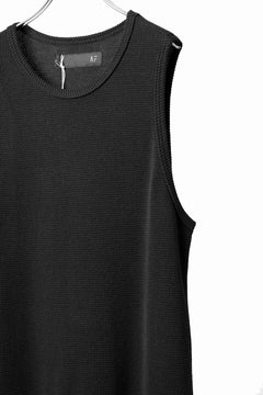 画像をギャラリービューアに読み込む, A.F ARTEFACT LONG LENGTH SLEEVELESS TOP / RIB KNIT JERSEY (BLACK)