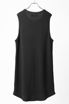 画像をギャラリービューアに読み込む, A.F ARTEFACT LONG LENGTH SLEEVELESS TOP / RIB KNIT JERSEY (BLACK)