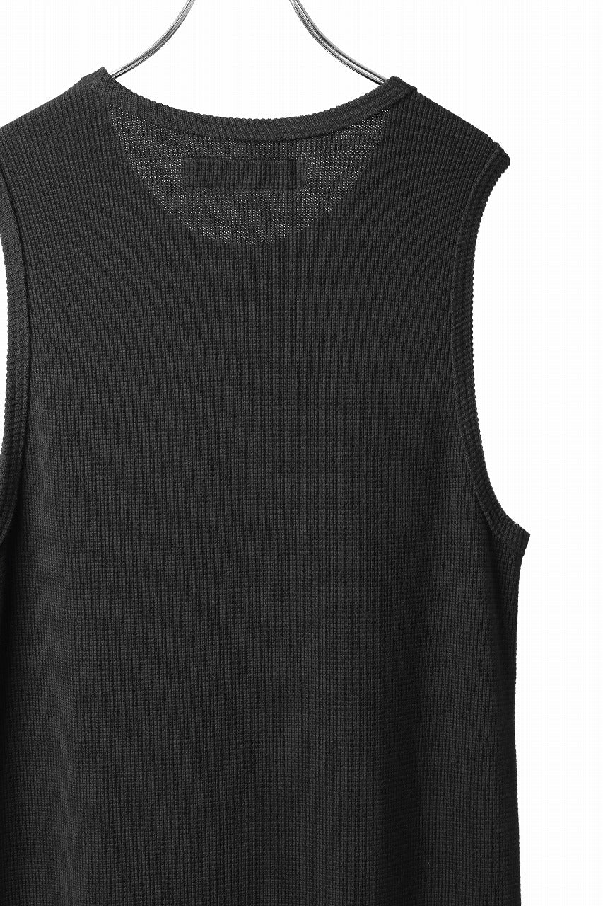 A.F ARTEFACT LONG LENGTH TANK TOP / RIB KNIT JERSEY (BLACK)