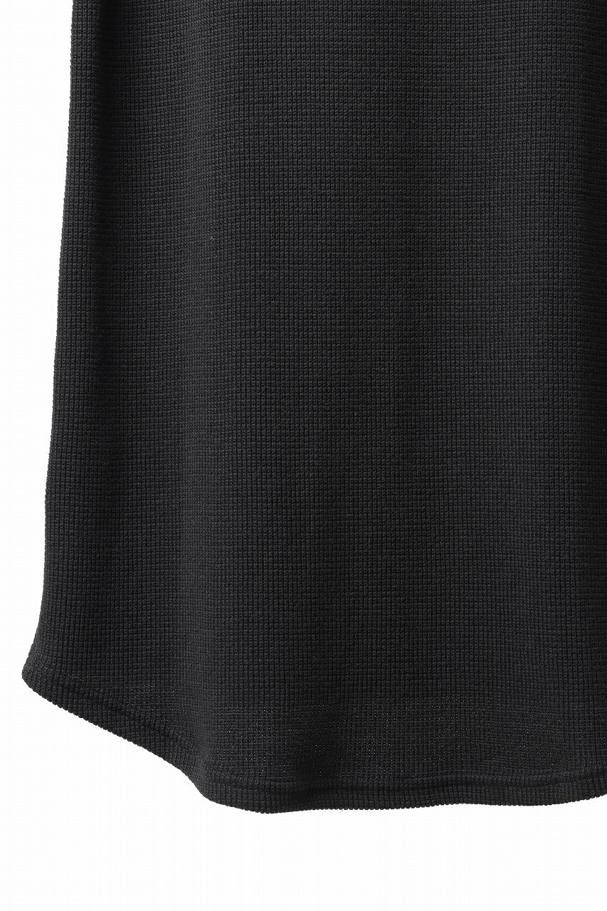 A.F ARTEFACT LONG LENGTH SLEEVELESS TOP / RIB KNIT JERSEY (BLACK)