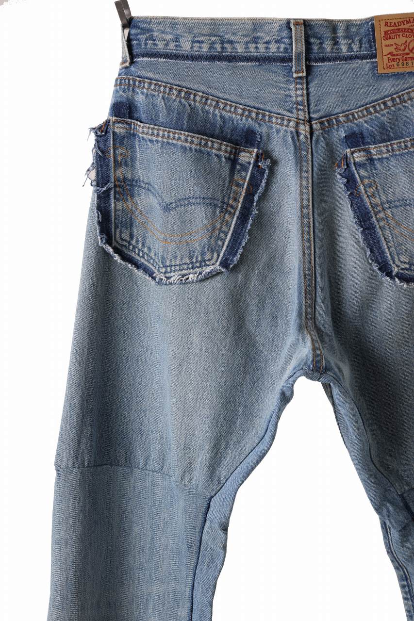 Load image into Gallery viewer, READYMADE WIDE FLARE DENIM PANTS / (BLUE #H)