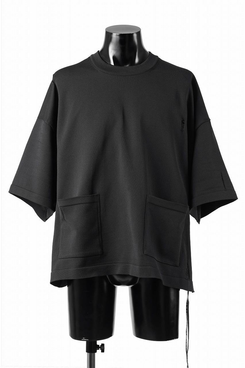 mastermind JAPAN INTARSIA SS KNIT SWEATER / OVERSIZED (BLACK)