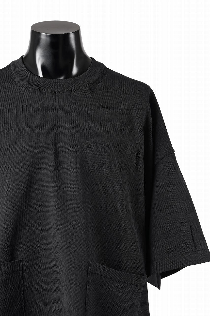 mastermind JAPAN INTARSIA SS KNIT SWEATER / OVERSIZED (BLACK)