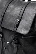 画像をギャラリービューアに読み込む, ISAMU KATAYAMA BACKLASH MILITARY FLAP DAYPACK / JAPAN DOUBLE SHOULDER OBJECT DYED (BLACK)