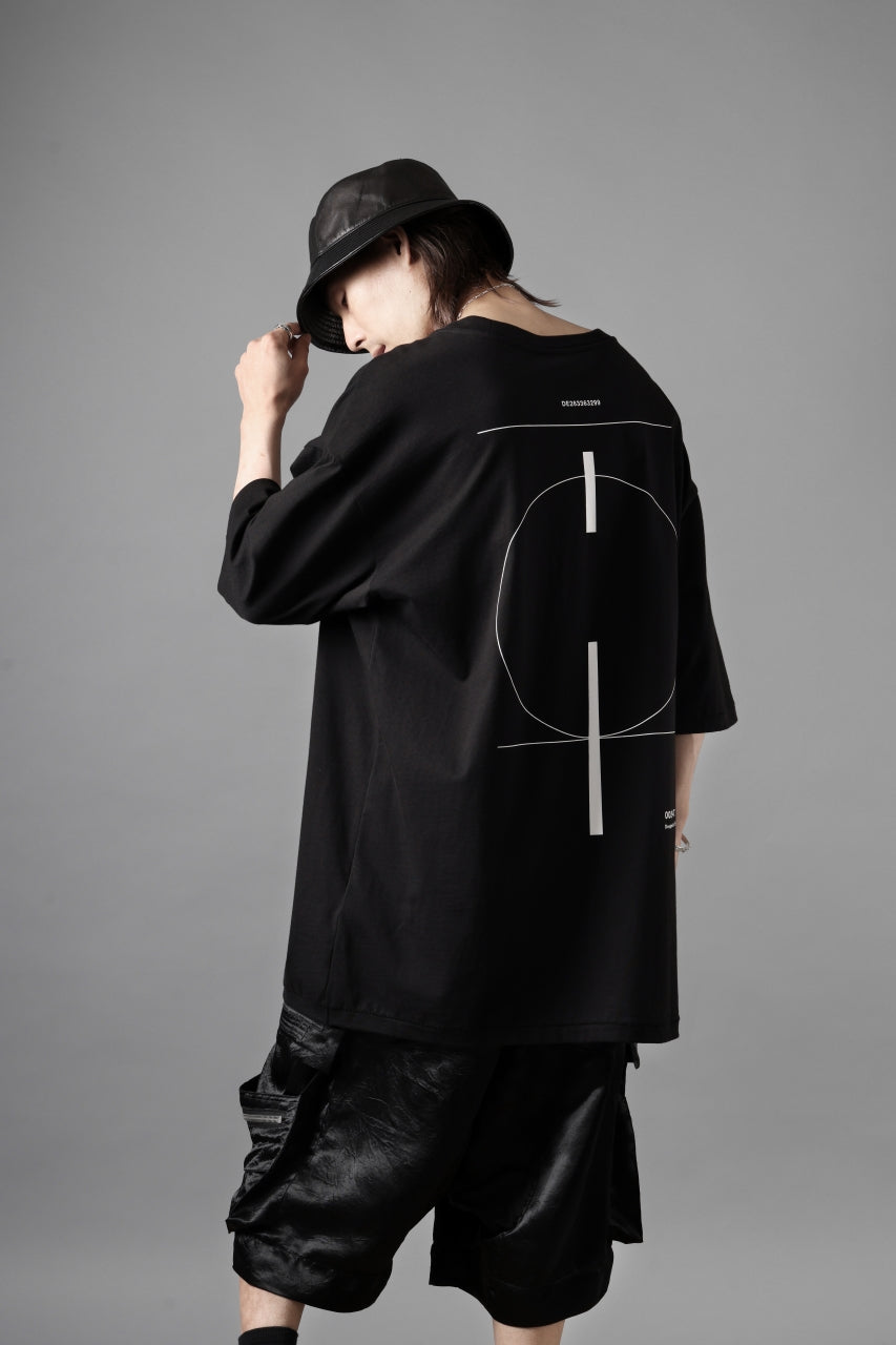 画像をギャラリービューアに読み込む, thom/krom LOOSE FIT BACK PRINT SHORT SLEEVE TEE / LIGHT JERSEY (BLACK)