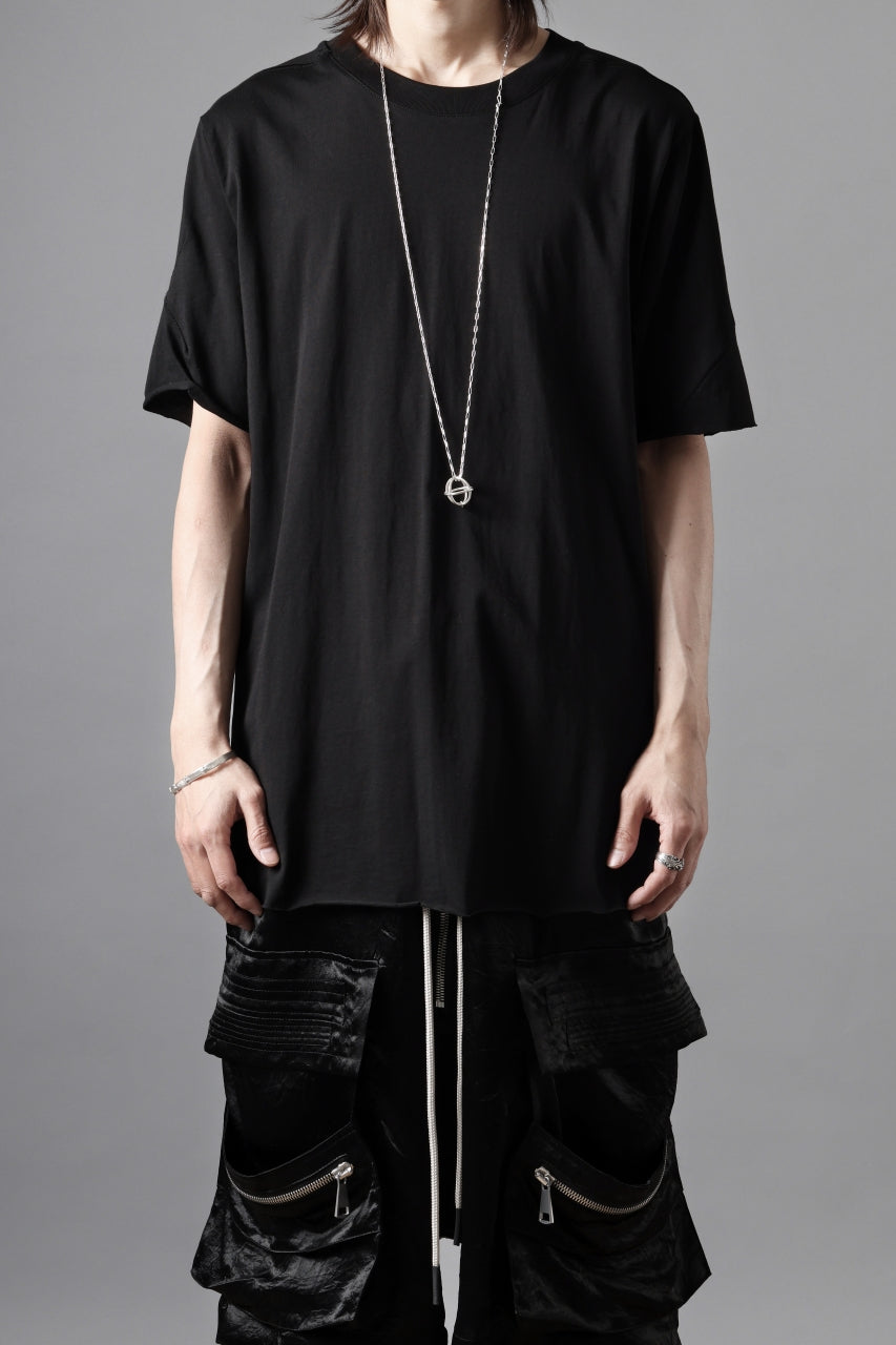 画像をギャラリービューアに読み込む, thom/krom STITCHING BASIC FIT T-SHIRT / SILKY COTTON JERSEY (BLACK)